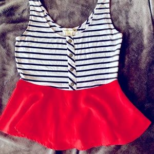 Cute peplum tank.